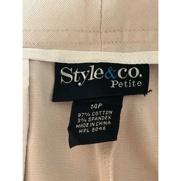 Style & Co‎ Beige Pockets Belted Pencil/Straight Knee Length Skirt Size 14P - Picture 13 of 13